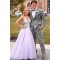 A-Line Lace V Neck Prom Dress Formal Evening Gowns 901494