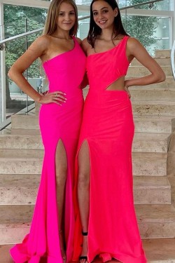 Elegant One Shoulder Long Prom Dress Formal Evening Gowns 901503