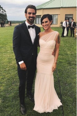 Elegant Mermaid One Shoulder Long Prom Dress Formal Evening Gowns 901513