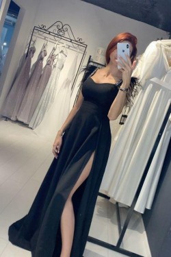 Long Black Prom Dress Formal Evening Gowns 901515