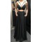 Long Black Two Pieces Prom Dress Formal Evening Gowns 901518