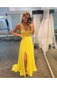 Long Yellow Chiffon Beaded Prom Dress Formal Evening Gowns 901520 Long Yellow Chiffon Beaded Prom Dress Formal Evening Gowns 901520
