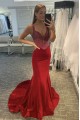Long Red Mermaid Beaded Prom Dress Formal Evening Gowns 901526 Long Red Mermaid Beaded Prom Dress Formal Evening Gowns 901526