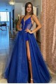 Long Royal Blue Lace and Tulle Prom Dresses Formal Evening Gowns 901531 Long Royal Blue Lace and Tulle Prom Dresses Formal Evening Gowns 901531