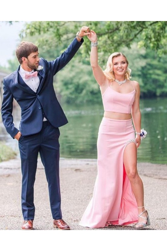 Long Pink Two Pieces Prom Dresses Formal Evening Gowns 901540 Long Pink Two Pieces Prom Dresses Formal Evening Gowns 901540