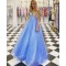Long Blue Sparkle Prom Dresses Formal Evening Gowns 901544
