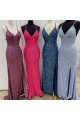 Long Sequin Spaghetti Straps Prom Dresses Formal Evening Gowns 901546