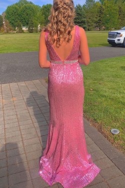 Mermaid Sparkle Long Prom Dresses Formal Evening Gowns 901548