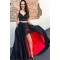 Long Black Red Two Pieces Prom Dresses Formal Evening Gowns 901558