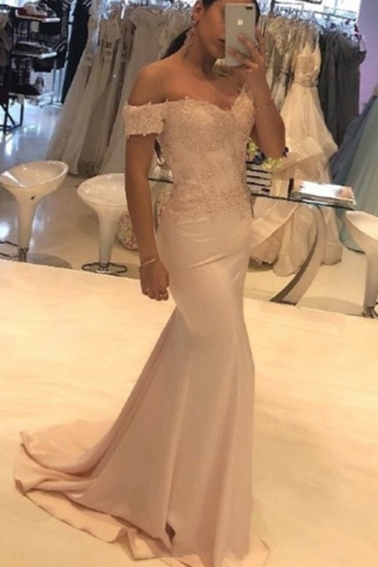 Mermaid Off the Shoulder Lace Prom Dresses Formal Evening Gowns 901563 Mermaid Off the Shoulder Lace Prom Dresses Formal Evening Gowns 901563