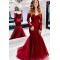Elegant Mermaid Long Sleeves Prom Dresses Formal Evening Gowns 901565