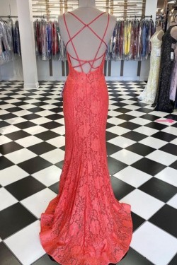Mermaid Lace Long Prom Dresses Formal Evening Gowns 901567