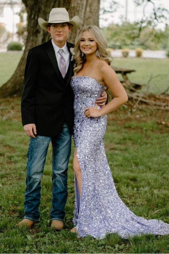Elegant Sequin Strapless Long Prom Dresses Formal Evening Gowns 901584 Elegant Sequin Strapless Long Prom Dresses Formal Evening Gowns 901584