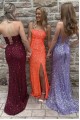 Elegant Sequin Strapless Long Prom Dresses Formal Evening Gowns 901584