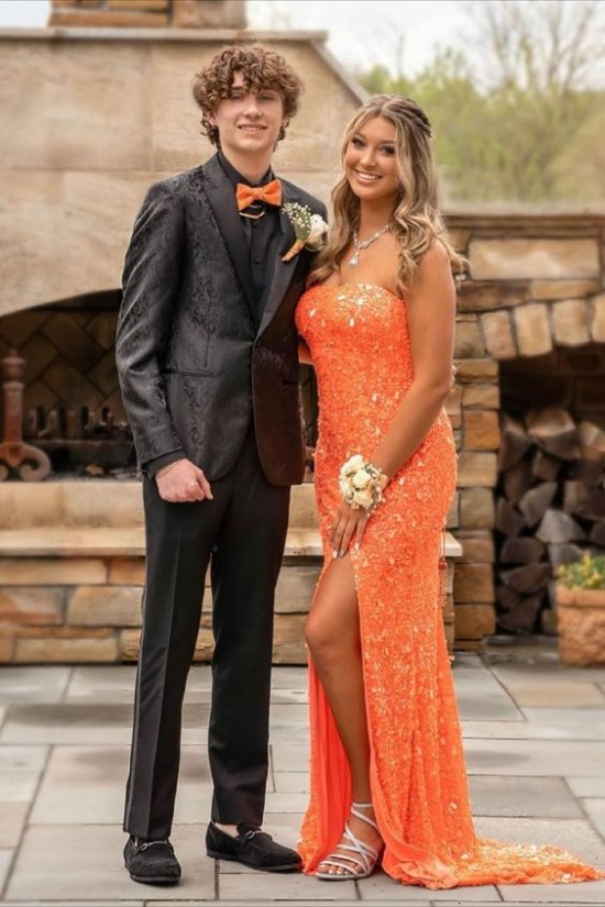 Elegant Sequin Strapless Long Prom Dresses Formal Evening Gowns 901584 Elegant Sequin Strapless Long Prom Dresses Formal Evening Gowns 901584