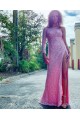 Long Royal Blue One Shoulder Sequin Prom Dresses Formal Evening Gowns 901591