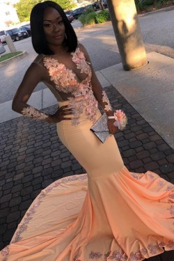 Long Mermaid Lace Prom Dresses Formal Evening Gowns 901593