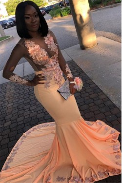 Long Mermaid Lace Prom Dresses Formal Evening Gowns 901593