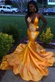 Long Yellow Mermaid Lace Prom Dresses Formal Evening Gowns 901595 Long Yellow Mermaid Lace Prom Dresses Formal Evening Gowns 901595