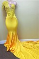 Long Yellow Mermaid One Shoulder Prom Dresses Formal Evening Gowns 901597 Long Yellow Mermaid One Shoulder Prom Dresses Formal Evening Gowns 901597
