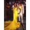 Long Yellow Mermaid One Shoulder Prom Dresses Formal Evening Gowns 901597