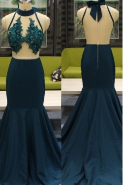 Mermaid Lace Long Prom Dresses Formal Evening Gowns 901600