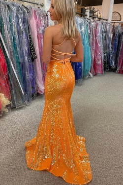 Mermaid Sparkle Sequin Long Prom Dresses Formal Evening Gowns 901601