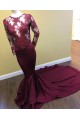 Long Grape Purple Beaded Lace Mermaid Prom Dresses Formal Evening Gowns 901602 Long Grape Purple Beaded Lace Mermaid Prom Dresses Formal Evening Gowns 901602