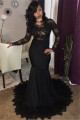 Long Black Mermaid Lace Prom Dresses Formal Evening Gowns 901603 Long Black Mermaid Lace Prom Dresses Formal Evening Gowns 901603