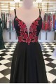 Long Black Embroidered Prom Dresses Formal Evening Gowns 901609 Long Black Embroidered Prom Dresses Formal Evening Gowns 901609