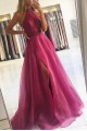 A-Line Beaded Long Prom Dresses Formal Evening Gowns 901613 A-Line Beaded Long Prom Dresses Formal Evening Gowns 901613