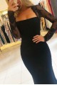 Long Black Mermaid Lace Prom Dresses Formal Evening Gowns 901615 Long Black Mermaid Lace Prom Dresses Formal Evening Gowns 901615