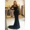 Long Black Mermaid Lace Prom Dresses Formal Evening Gowns 901615