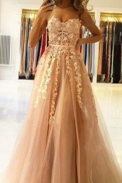 A-Line Sweetheart Lace Prom Dresses Formal Evening Gowns 901617