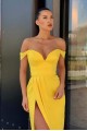 Long Yellow Sheath Off the Shoulder Prom Dresses Formal Evening Gowns 901618 Long Yellow Sheath Off the Shoulder Prom Dresses Formal Evening Gowns 901618