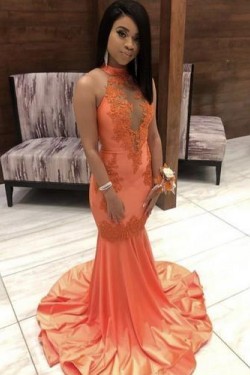 Long Mermaid Lace Prom Dresses Formal Evening Gowns 901625