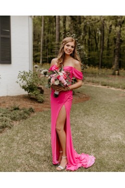 Sheath Off the Shoulder Long Prom Dresses Formal Evening Gowns 901631