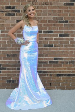 Mermaid Sparkle Long Prom Dresses Formal Evening Gowns 901634