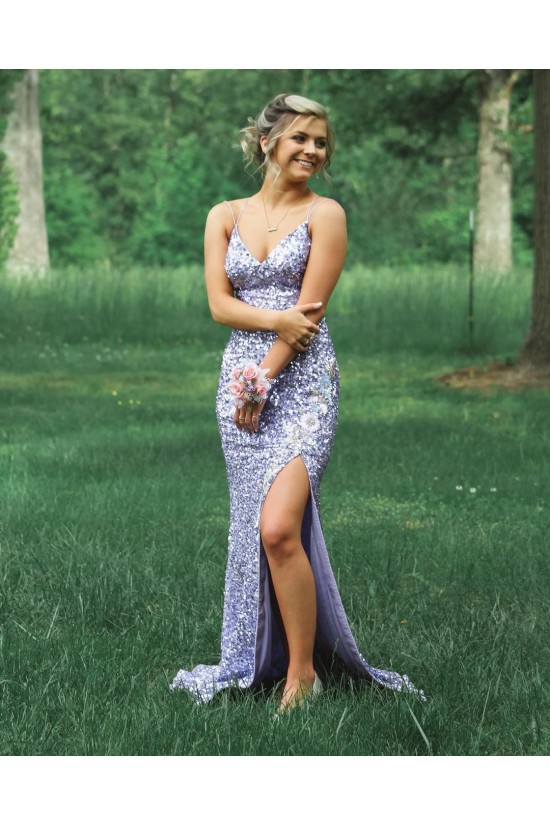 Mermaid Spaghetti Straps Sequin Prom Dresses Formal Evening Gowns 901635 Mermaid Spaghetti Straps Sequin Prom Dresses Formal Evening Gowns 901635