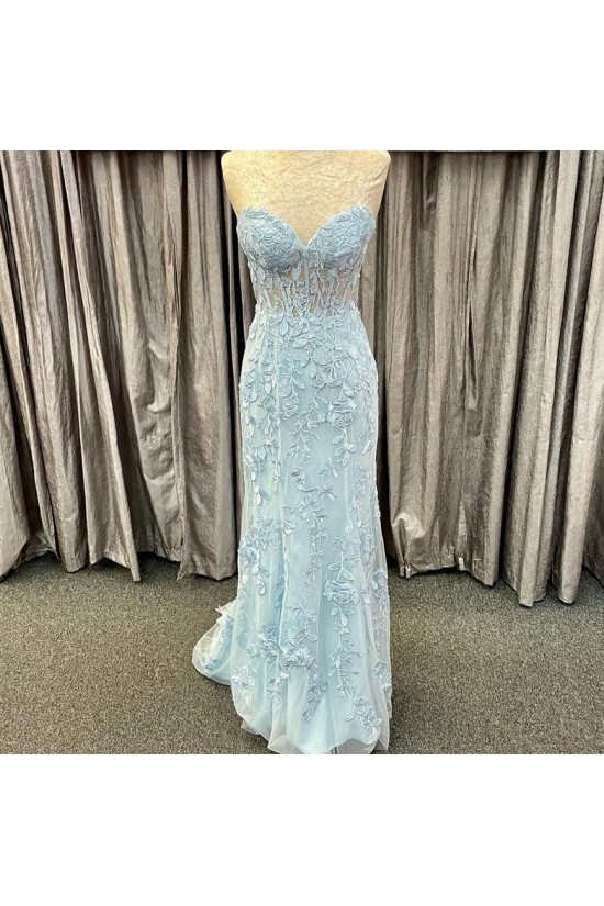 Elegant Sheath Sweetheart Lace Prom Dresses Formal Evening Gowns 901641