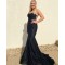 Elegant Mermaid Long Black Lace Prom Dresses Formal Evening Gowns 901642