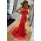 Long Red Mermaid Prom Dresses Formal Evening Gowns 901645