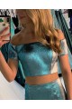 Mermaid Sparkle Two Pieces Prom Dresses Formal Evening Gowns 901648