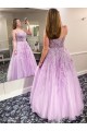 A-Line Lace Long Prom Dresses Formal Evening Gowns 901663
