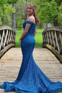 Long Mermaid Lace Prom Dresses Formal Evening Gowns 901664