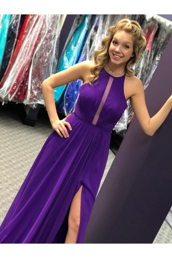 Long Purple Chiffon Prom Dresses Formal Evening Gowns 901665 Long Purple Chiffon Prom Dresses Formal Evening Gowns 901665