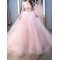 Long Pink Lace and Tulle Prom Dresses Formal Evening Gowns 901666