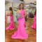 Long Pink Two Pieces Mermaid Prom Dresses Formal Evening Gowns 901667