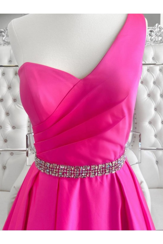 Long Fuchsia Beaded One Shoulder Prom Dresses Formal Evening Gowns 901674 Long Fuchsia Beaded One Shoulder Prom Dresses Formal Evening Gowns 901674