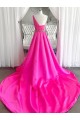 Long Fuchsia Beaded One Shoulder Prom Dresses Formal Evening Gowns 901674 Long Fuchsia Beaded One Shoulder Prom Dresses Formal Evening Gowns 901674